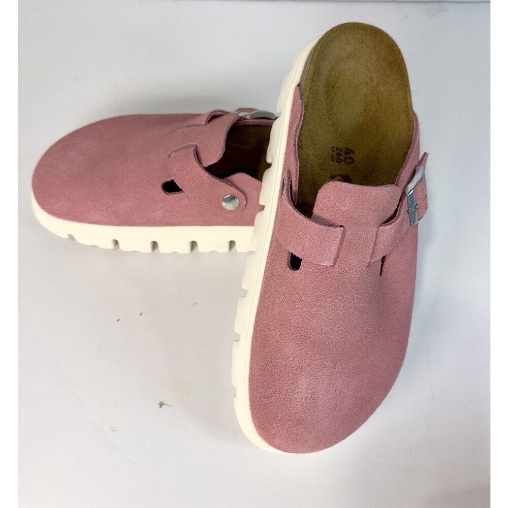 Papillio Birkenstock Boston Clogs Pink Suede Flex Platform EU 40 US 9 W Women - Picture 2 of 9